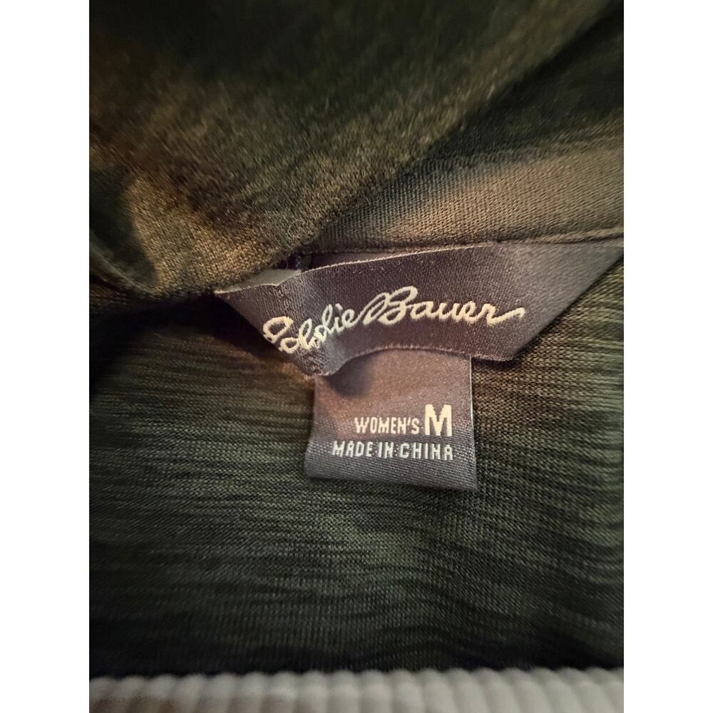 Eddie Bauer Women’s Medium Green Full Zip Hoodie‎ Jacket Activewear - Picture 2 of 8